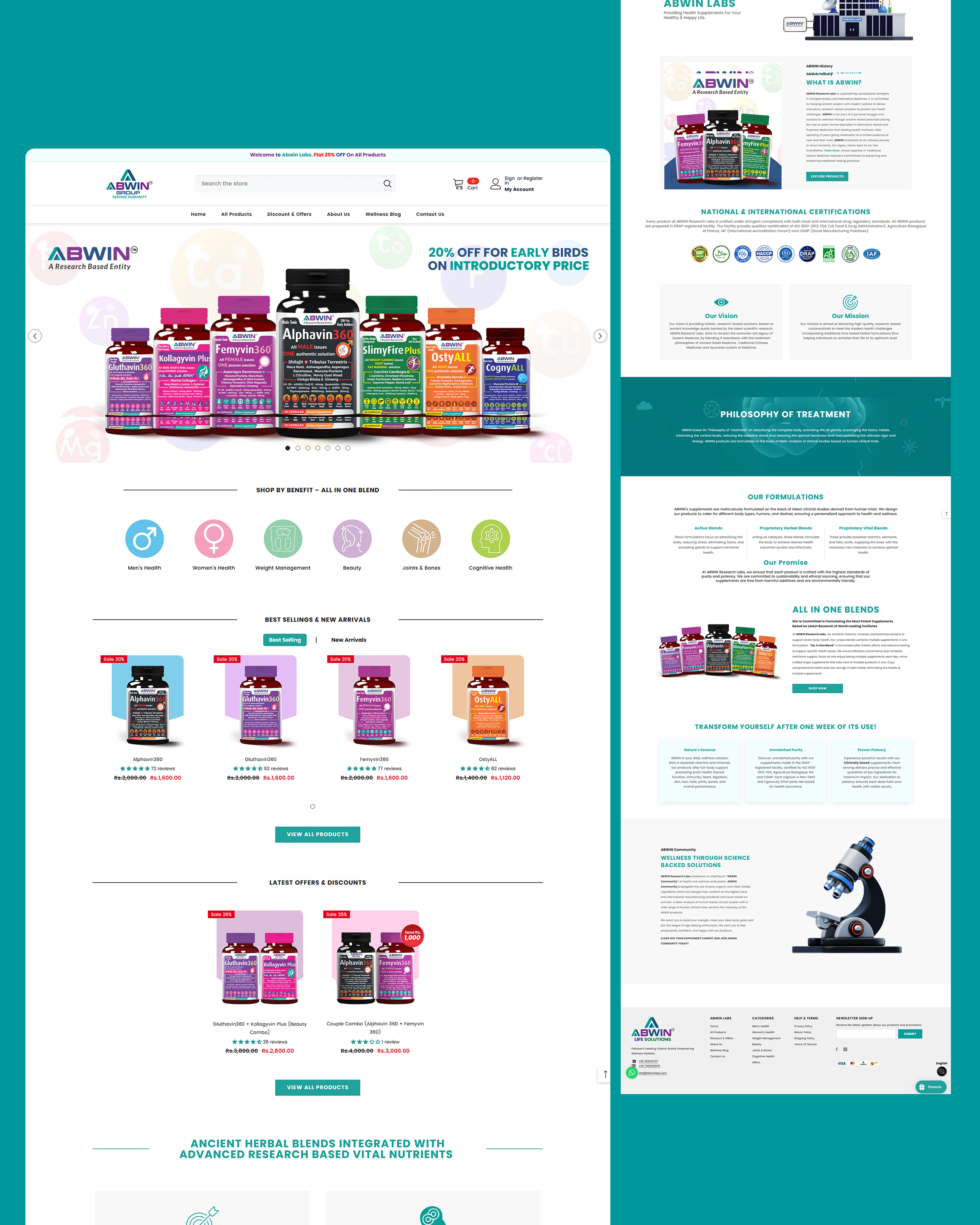 Supplement Brand - E Commerce Store Design branding e commerce graphic design store design ui webdesign