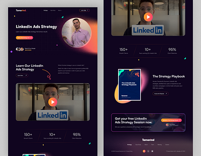 Tamarind – LinkedIn Ads Strategy Landing Page UI/UX Design b2b saas conversion focused design design digital agency website interface landing page landing page design lead generation linkedin ads marketing agency marketing landing page saas landing page ui ui design uiux uiux design web design website website design