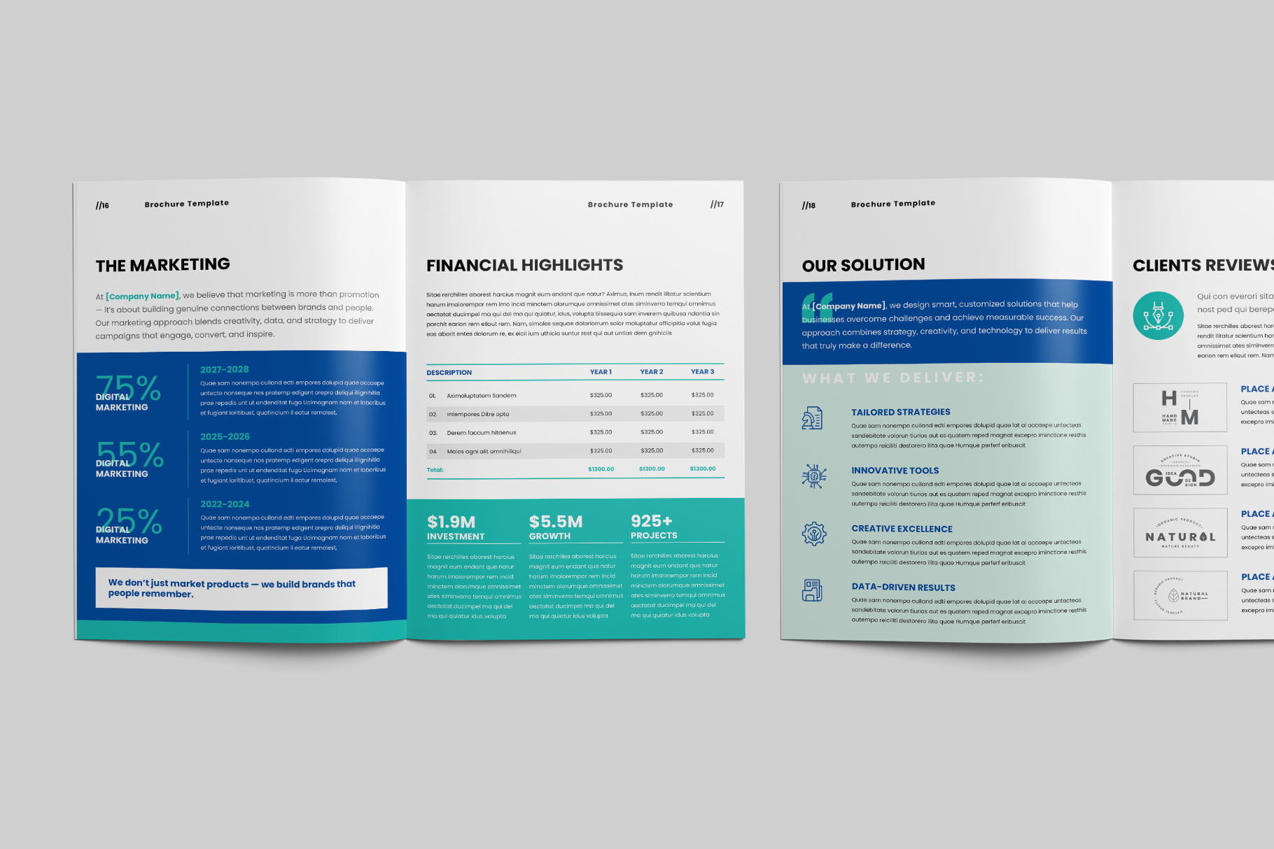 Example of Professional Brochure Template Design