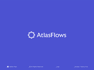 Atlas Flows logo and wordmark branding capital confidence dialogue economy finance fiscal flow geometry graphic design investor investors logo market momentum motion policy precision state transformation