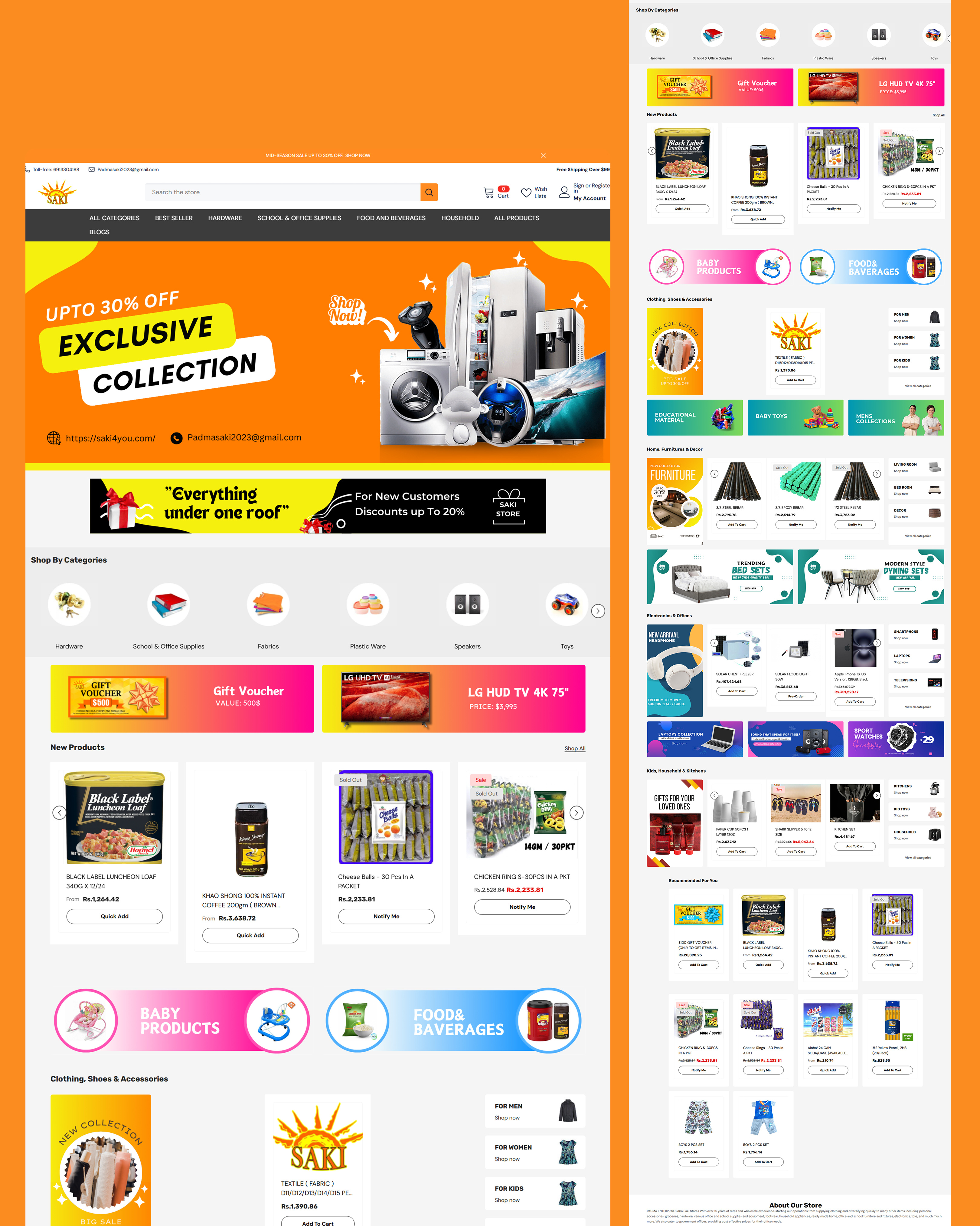 Super Mart - Ecommerce Store Design branding design ecommerce graphic design shopify shopifystore storedesign ui webdesign