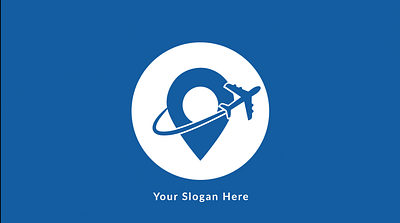 Travel Logo Animation - Airplane & Map Pin Reveal 3d animation branding graphic design logo motion graphics ui