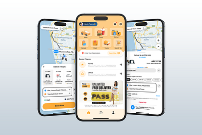 Ride-Hailing Super-App - Booking Flow 🚕 andriod app design booking ios map mobile app ride ride hailing uber ui ui design user flow ux