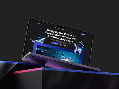 Gaming Service Landing Page 🎮 astro dark mode emulator game gaming graphic design hero hero section homepage landing page playstation ps4 ps5 tech ui ui design web design website