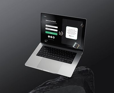 Innova - Dark Mode Sign-In Page 💻 3d app design black dark dark mode glassmorphism green interactive login login screen modern prism sign in tech ui ui design web design
