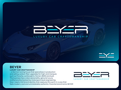 Beyer car brand craftmanship company logo. business car logo car branding car company logo car graphic design car logo car logo branding car logo design luxury car logo minimal car logo modern car logo wordmark car logo