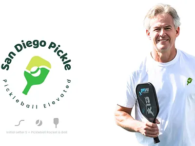 Pickleball Coaching Logo and Brand identity design academy ball brand identity branding coaching concept design flat illustration logo logo design minimal negative space pickle pickleball racket sports sports logo symbol ui