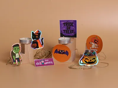 Halloween-Themed Custom Die Cut Stickers artwork australia custom stickers die cut die cut stickers hallloween sticker ideas halloween labels halloween stickers halloween themed illustration labels logo printing sticker printing stickers stickers shop