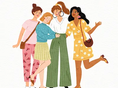 Friendship editorial fashion friendship girl woman