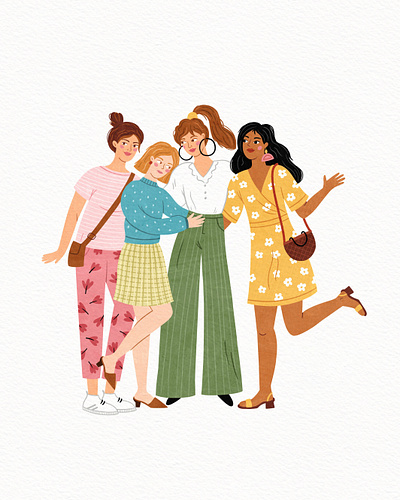 Friendship editorial fashion friendship girl woman