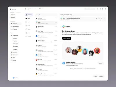 Mail - SnowUI dashboard ui kit