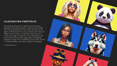 Illustration Portfolio 3d app branding design digital art flat graphic design icon illustration illustrator isometric kawaii line art logo low poly minimal outline paper cutout ui vector