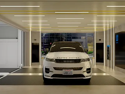 3D rendering for Range Rover 3d 3d rendering garage graphic design parking design product visualization rendering visalization