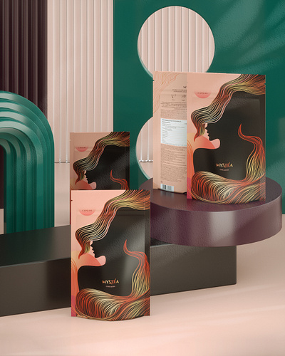 Graphic Design and 3D visualization 3d 3d visualization branding cosmetic brand design graphic design rendering visualization