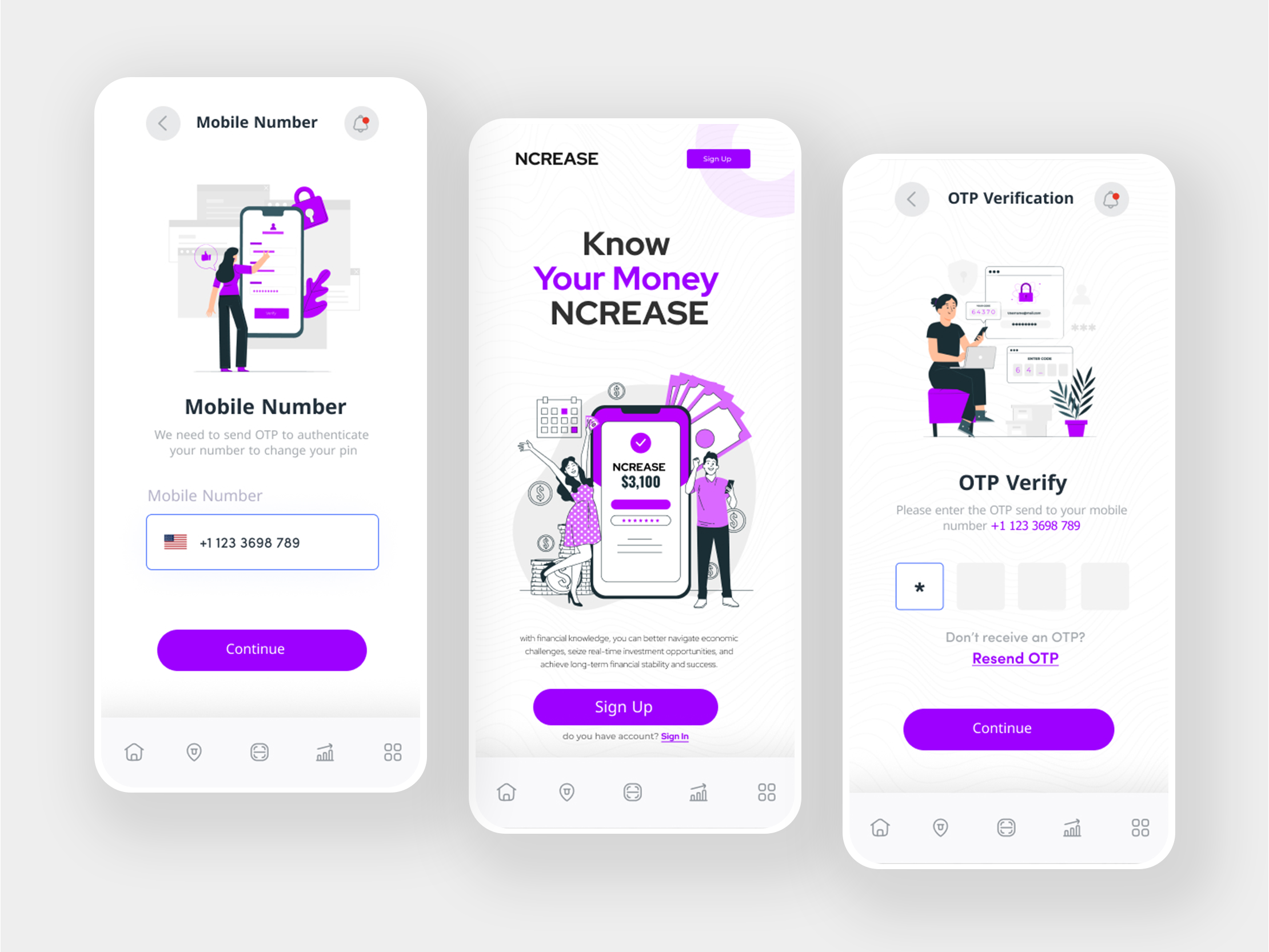 Crypto Mobile App UI Design app design crypto app dashboard design design figma design figma website illustration landing page design ui ui design ui ux design