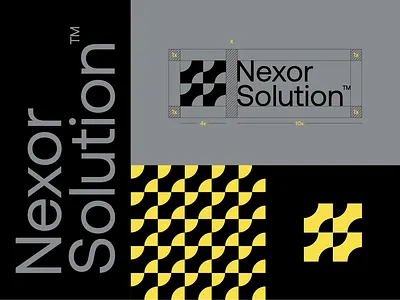 Nexor Solution Logo Construction brand identity branding logo logo design logo designer mark solution system