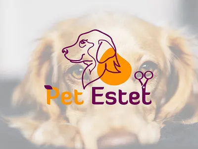 Logo creation for the grooming salon "Pet Estet" banner branding design graphic design illustration logo typography ui ux vector