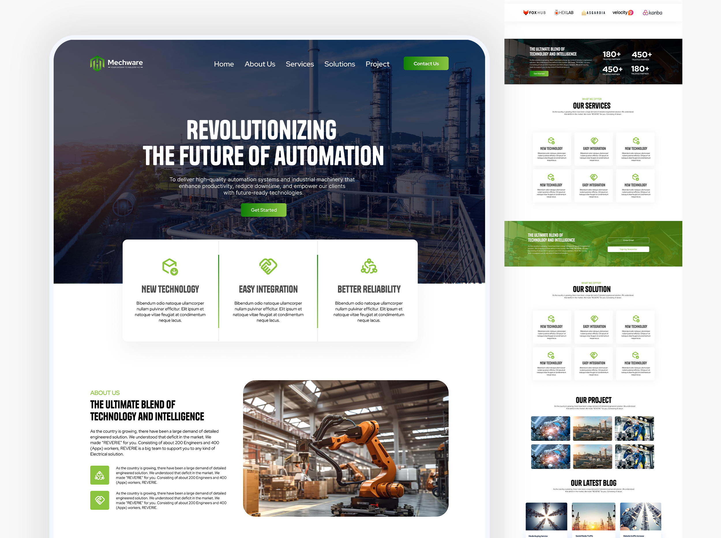 Automation Industry Website Design app design dashboard design design figma design figma website illustration landing page design ui ui design ui ux design