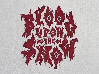 Blood Upon the Show font design gaming god of war handdrawn hozier illustration lettering lyrics music album mythology nordic poster design typography
