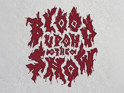 Blood Upon the Show font design gaming god of war handdrawn hozier illustration lettering lyrics music album mythology nordic poster design typography