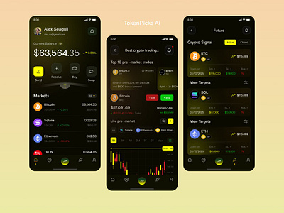 TokenPicks AI – Smart Crypto Trading App UI tokenpicks
