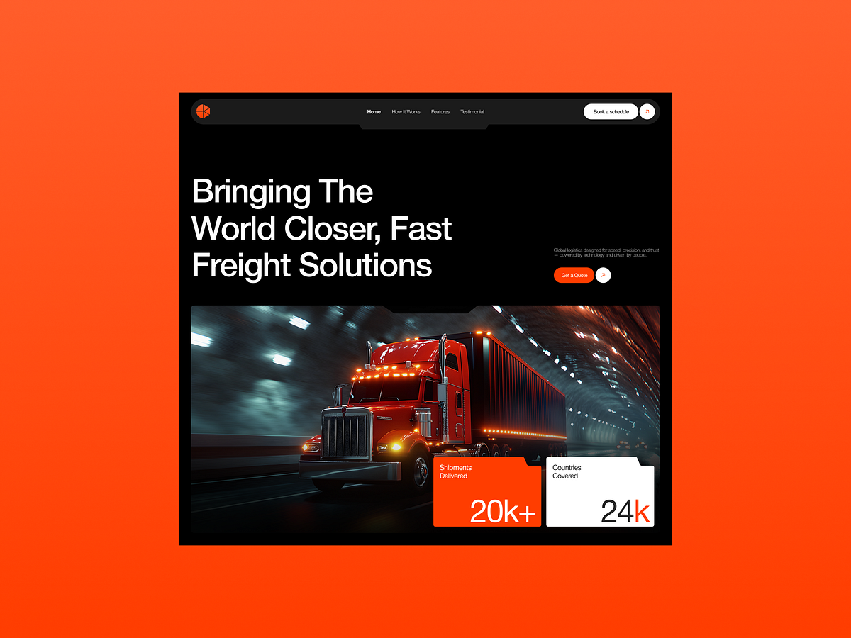 AI Logistics and Cargo Transportation Website Design Image 0