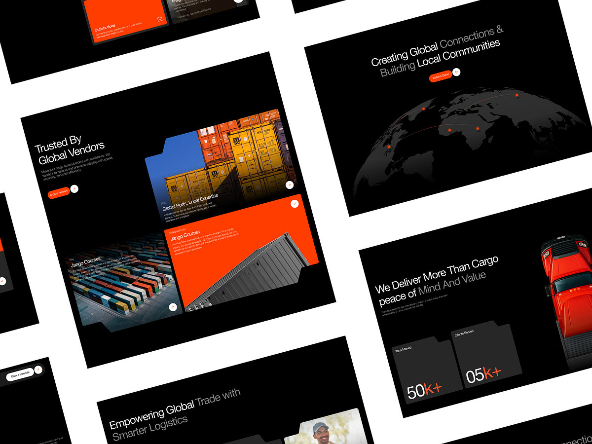 AI Logistics and Cargo Transportation Website Design Image 4