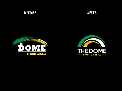 Dome Sport Arena - Before After Logo Design arena logo before after logo brand design dome logo icon identity logo logo design logo redesign logo remake logomark redesign logo sport arena sport logo