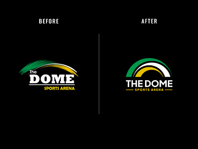 Dome Sport Arena - Before After Logo Design arena logo before after logo brand design dome logo icon identity logo logo design logo redesign logo remake logomark redesign logo sport arena sport logo