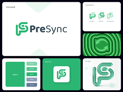 Presync - Saas logo design app icon brand guidelines branding connecting logo creative logo letter p logo letter s logo logo logo design minimal logo modern design modern logo monogram logo ps logo saas logo smart logo startup logo sync logo tech logo technology