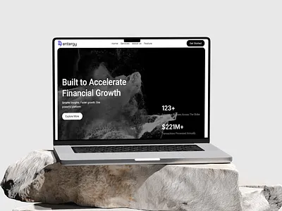 Entergy - Financial Growth SaaS Landing Page animation design figma framer saas ui uiux design user interface design ux web design