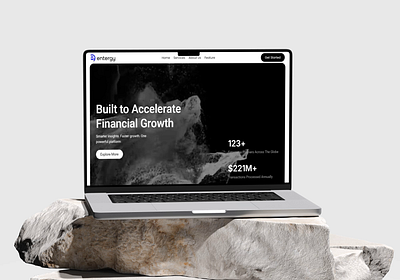 Entergy - Financial Growth SaaS Landing Page animation design figma framer saas ui uiux design user interface design ux web design