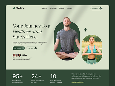 Mindora | Mental Wellness Platform UI/UX Design clean ui figma design healthcare mental wellness minimal design modern ui pixxen product design therapy platform ui design ux design web design