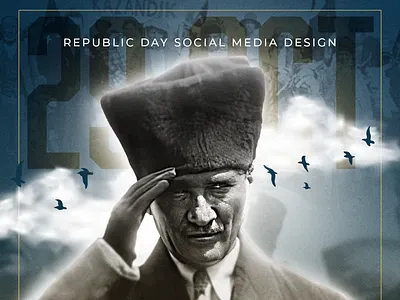 29 October Republic Day Post Design 29 ekim 29 october atatürk cumhuriyet bayramı graphic design mustafa kemal atatürk republic social media design türkiye