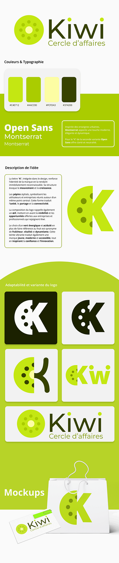 Kiwi – Logo Design color palette concept design figma graphic design illustrator logo design minimal design modern logo typography visual identity