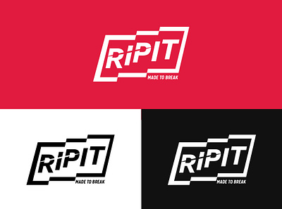 Ripit logo bold box breaking brand design branding design future game icon logo logotype mark modern ripit sporty type visual identity wordmark