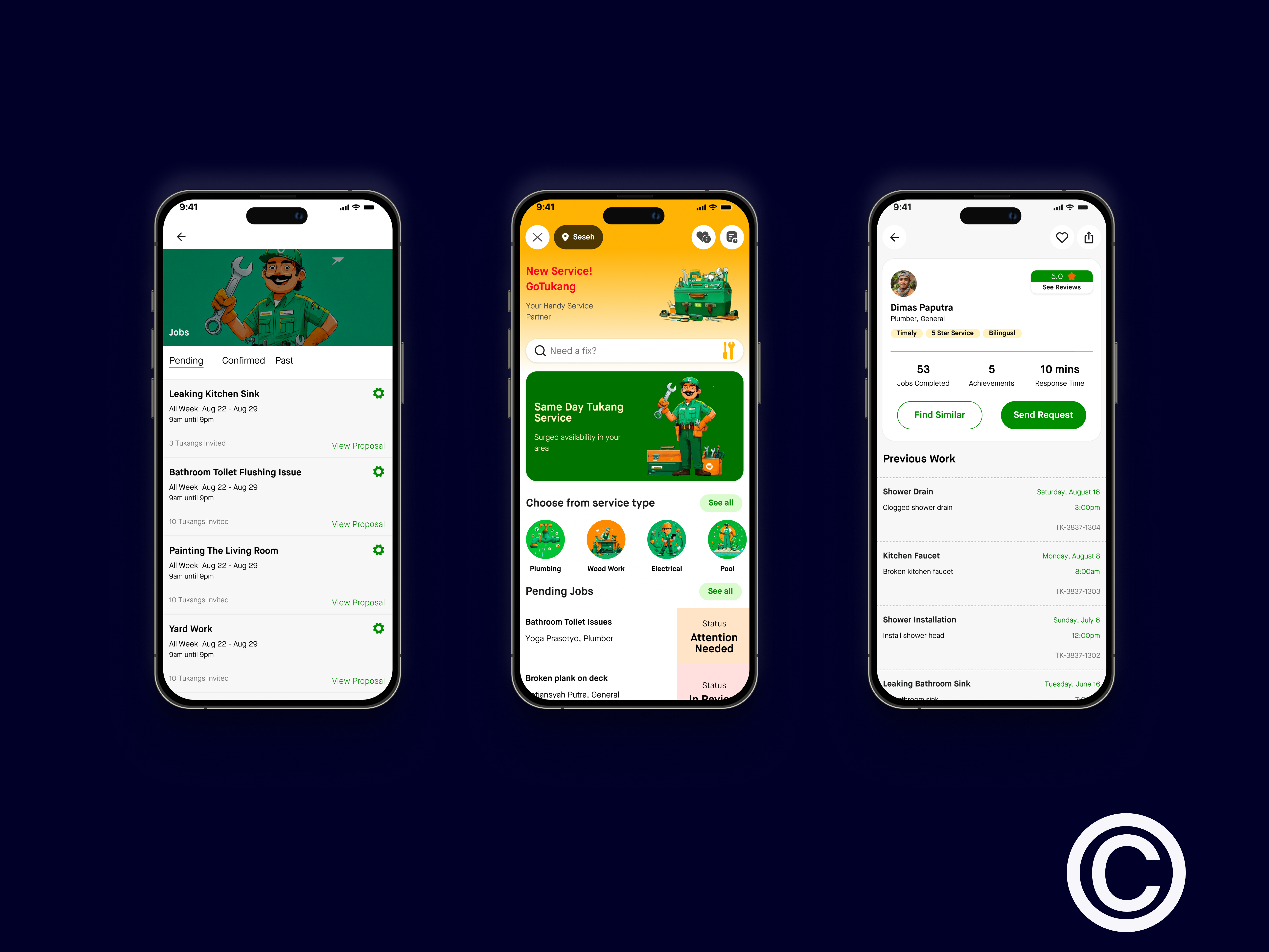 GoTukang By Gojek - Brand Integration, New Feature Add. animation branding design systems figma new feature product design prototyping ui ux ux research uxui wireframing