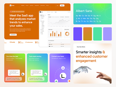 Linko - AI-Powered Sales Assistant ai assistant branding design illustration logo sales smart ui ux vibrant web website