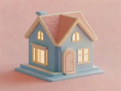 3d house motion graphic | 3D cute soft style Animation 3d 3d illustration animation illustration motion graphics