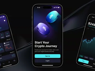 CryptoCurrency | Crypto Wallet App | Buy Sell Crypto | Finance android app design animation app design app interface banking app design crypto banking crypto design crypto onboarding crypto platform digital wallet financial security ios app design mobile mobile app design mobile design mobile interface modern design product design responsive design ui ux