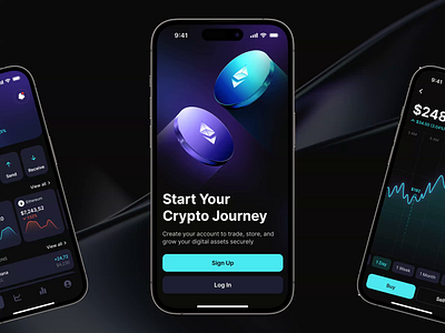 CryptoCurrency | Crypto Wallet App | Buy Sell Crypto | Finance android app design animation app design app interface banking app design crypto banking crypto design crypto onboarding crypto platform digital wallet financial security ios app design mobile mobile app design mobile design mobile interface modern design product design responsive design ui ux