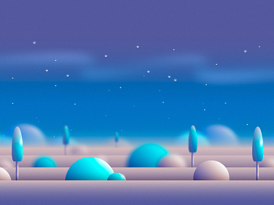 Seamless Alien Background 3d abstract alien background alien landscape animation cartoon colorful desert game asset game background geometric graphic design illustration landscape night landscape repeating background seamless vector