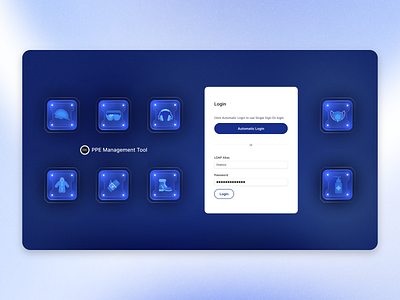 UX/UI design for a PPE platform b2b platform blue business application corporate software design illustration logo ui