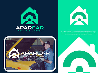 Car mechanical house (Automotive app Logo) app logo automotive best logo brand design brand identity branding car car service colorful colourful logo creative design graphic design house logo logo mark modern tech company logo tech technology