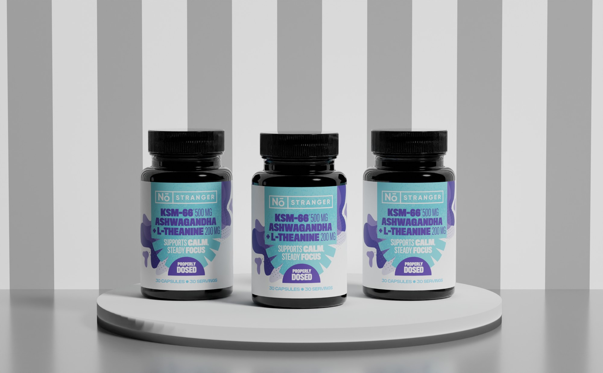 Example of Supplement Label & 3D Mockup Design