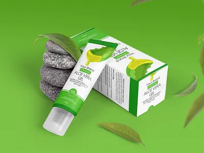 Skincare Product Label and Packaging Design - Aloe Vera 3d 3d mockup bag design branding design graphic design illustration logo vector