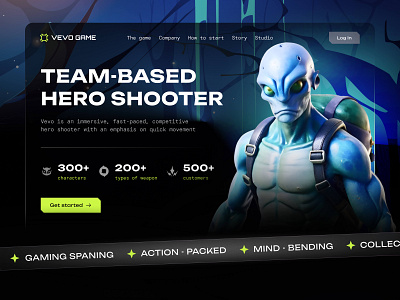 Game Studio | Game Development | Shooter | Gaming UI | VideoGame competitive gaming futuristic game game characters gamers gaming interface gaming platform hero shooter landing page design mobile mobile design mobile interface modern design product design responsive design ui ux video game web design web interface design website design