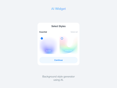 Today’s Drop: AI Widget aidesign aifigma aiui aiux figmadesign headstartui premiumui productdesign uidesign