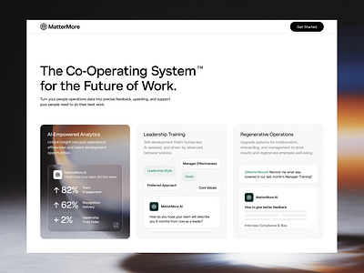 MatterMore Features Section ai cards chat co pilot features grid statistics typography ui ui elements web web design