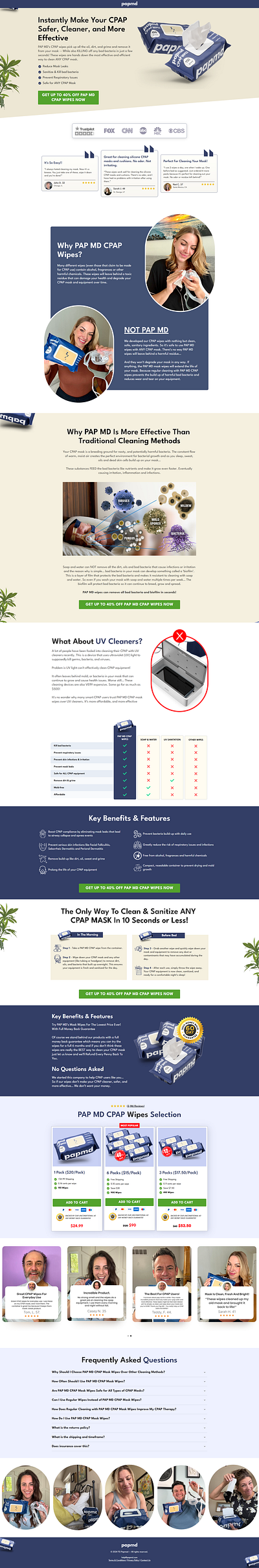 CPAP Wipes - Funnelish buy funnelish template cpap design designing funnel funnel funnelbuilder funnelish funnelish template funnelxguru osmani sales funnel sales page